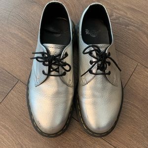 Dr.Martens metallic leather shoes